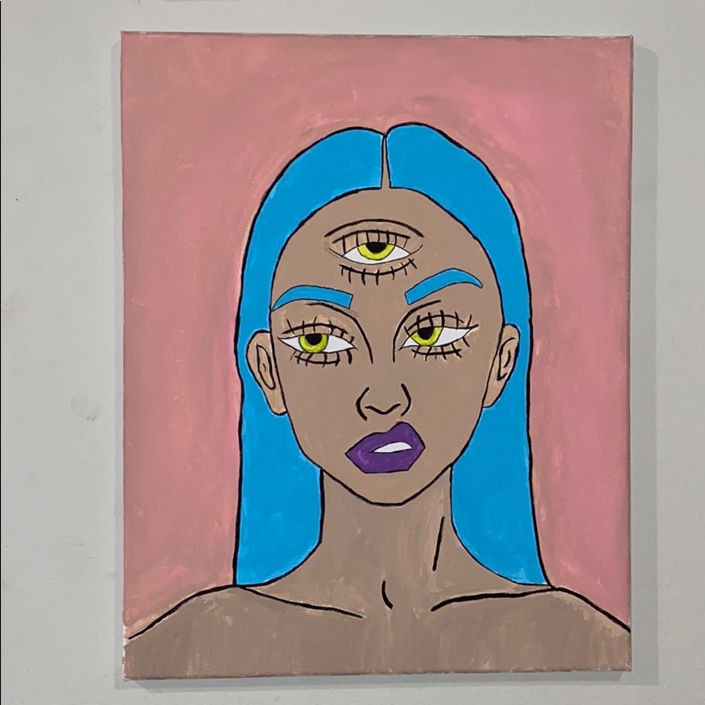 Third eye canvas painting